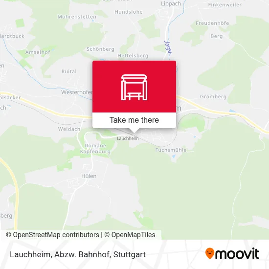 Lauchheim, Abzw. Bahnhof map