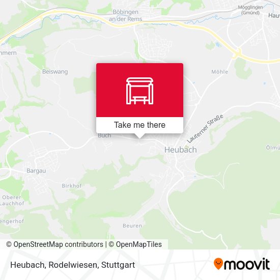 Карта Heubach, Rodelwiesen