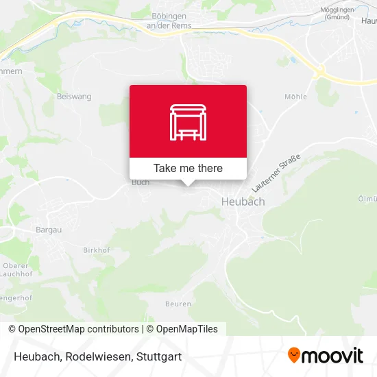 Карта Heubach, Rodelwiesen