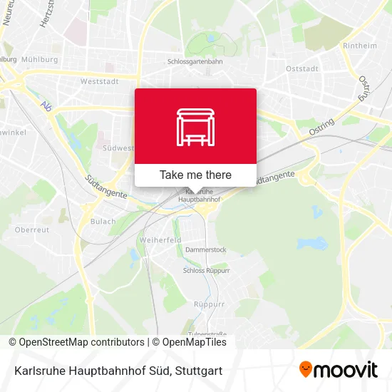 Карта Karlsruhe Hauptbahnhof Süd