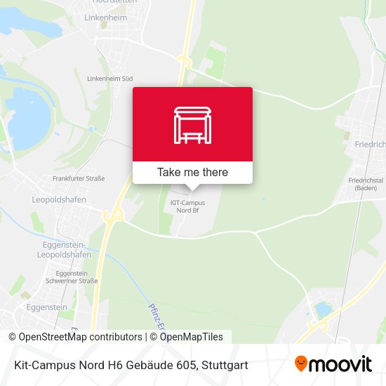 Карта Kit-Campus Nord H6 Gebäude 605