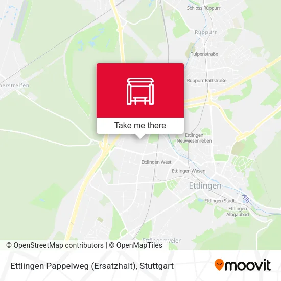 Карта Ettlingen Pappelweg (Ersatzhalt)