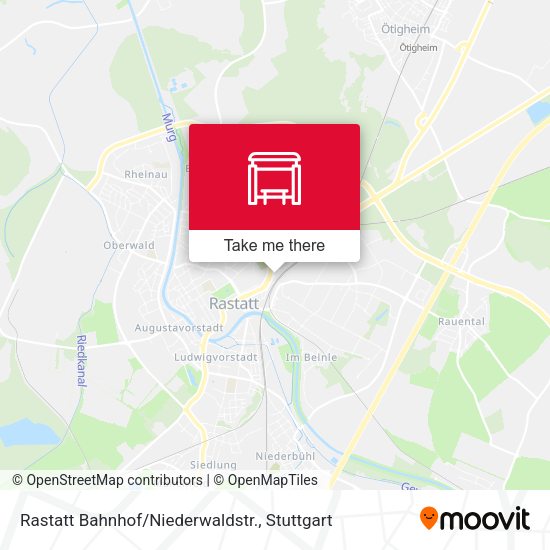 Карта Rastatt Bahnhof/Niederwaldstr.
