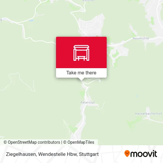 Карта Ziegelhausen, Wendestelle Hbw