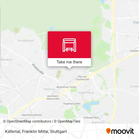 Карта Käfertal, Franklin Mitte