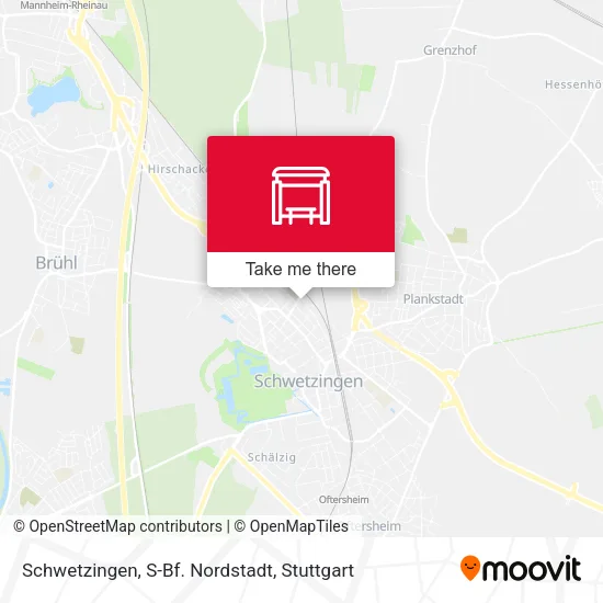 Карта Schwetzingen, S-Bf. Nordstadt
