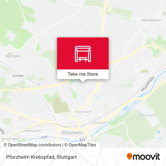 Карта Pforzheim Krebspfad