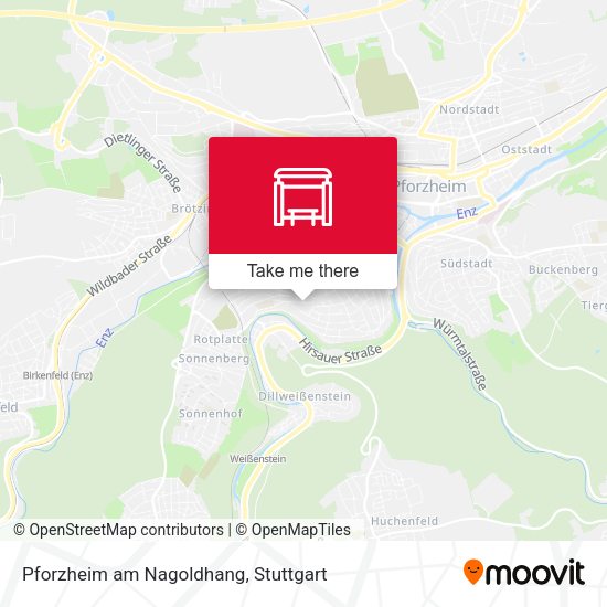 Карта Pforzheim am Nagoldhang