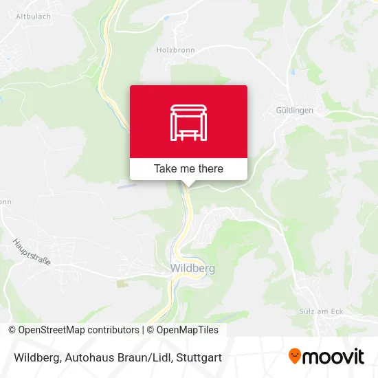 Карта Wildberg, Autohaus Braun/Lidl