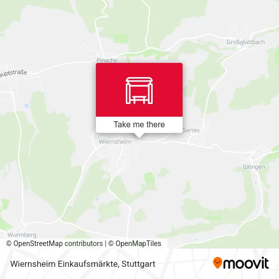 Карта Wiernsheim Einkaufsmärkte