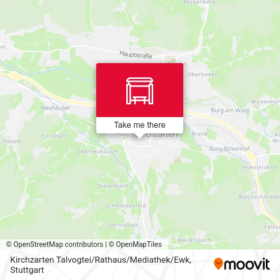 Карта Kirchzarten Talvogtei / Rathaus / Mediathek / Ewk