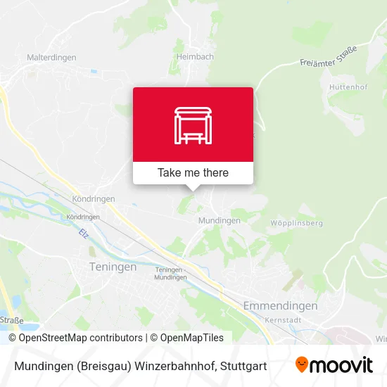 Карта Mundingen (Breisgau) Winzerbahnhof