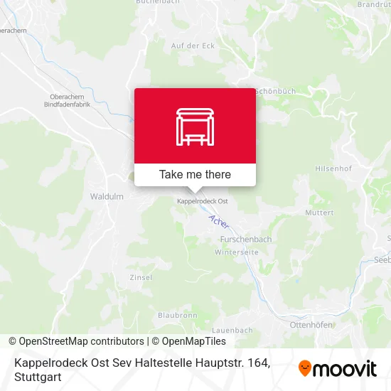 Карта Kappelrodeck Ost Sev Haltestelle Hauptstr. 164