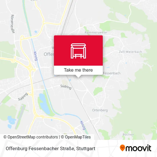 Карта Offenburg Fessenbacher Straße