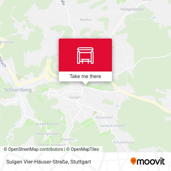 Карта Sulgen Vier-Häuser-Straße