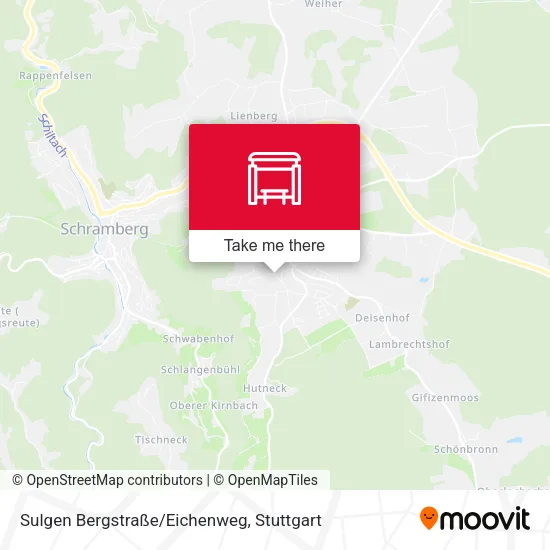 Карта Sulgen Bergstraße/Eichenweg