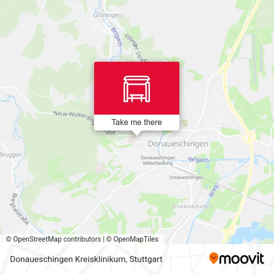 Карта Donaueschingen Kreisklinikum