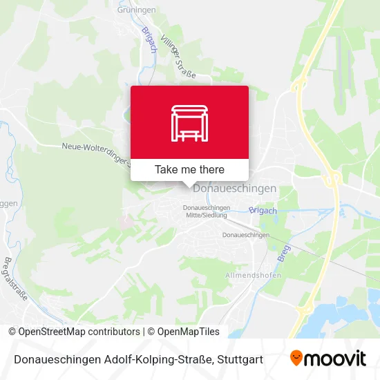 Карта Donaueschingen Adolf-Kolping-Straße