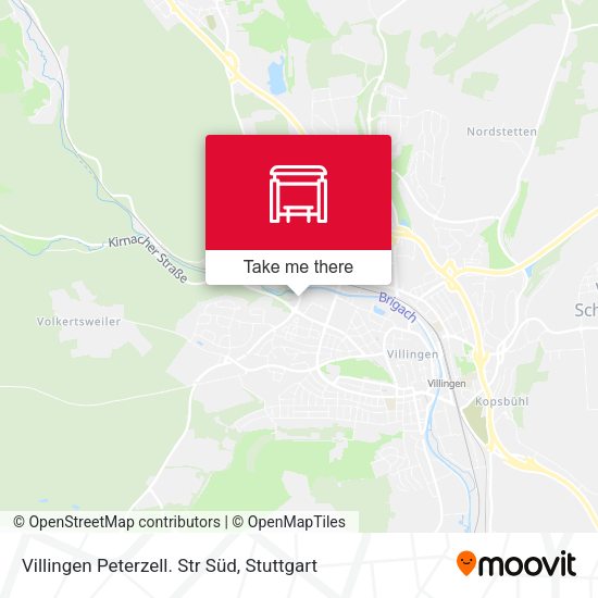 Карта Villingen Peterzell. Str Süd
