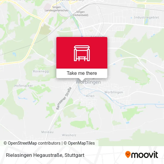 Карта Rielasingen Hegaustraße