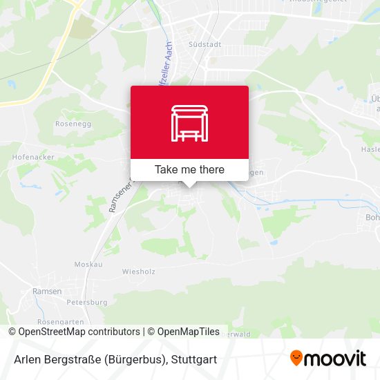 Карта Arlen Bergstraße (Bürgerbus)