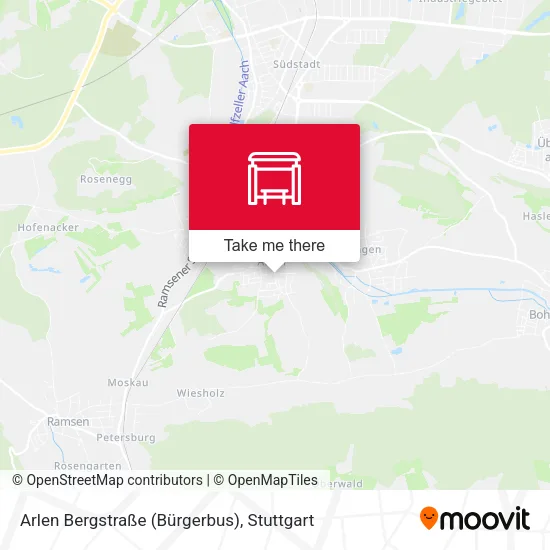 Карта Arlen Bergstraße (Bürgerbus)