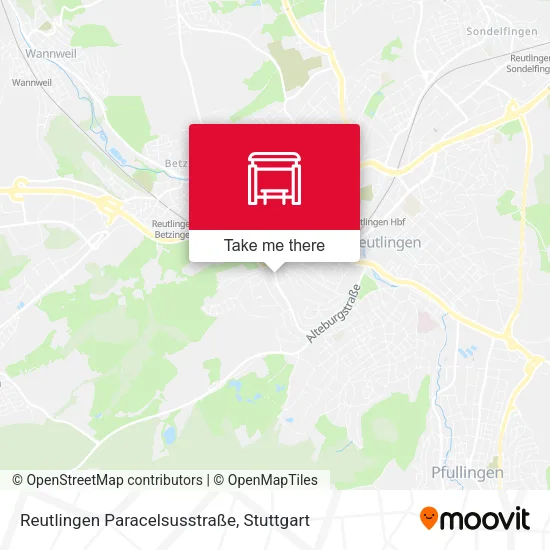 Карта Reutlingen Paracelsusstraße