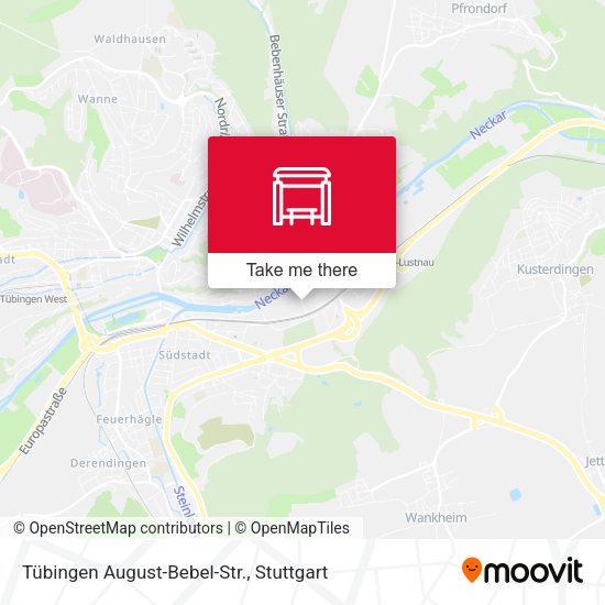 Карта Tübingen August-Bebel-Str.