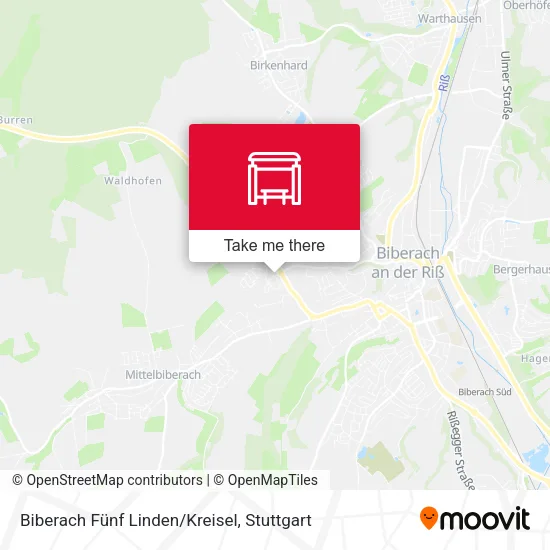 Карта Biberach Fünf Linden/Kreisel