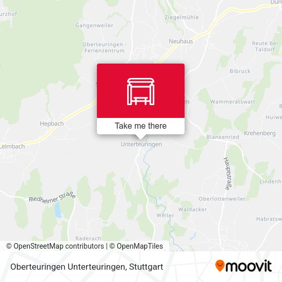 Карта Oberteuringen Unterteuringen