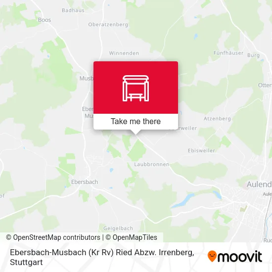 Карта Ebersbach-Musbach (Kr Rv) Ried Abzw. Irrenberg