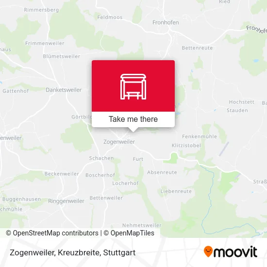 Карта Zogenweiler, Kreuzbreite