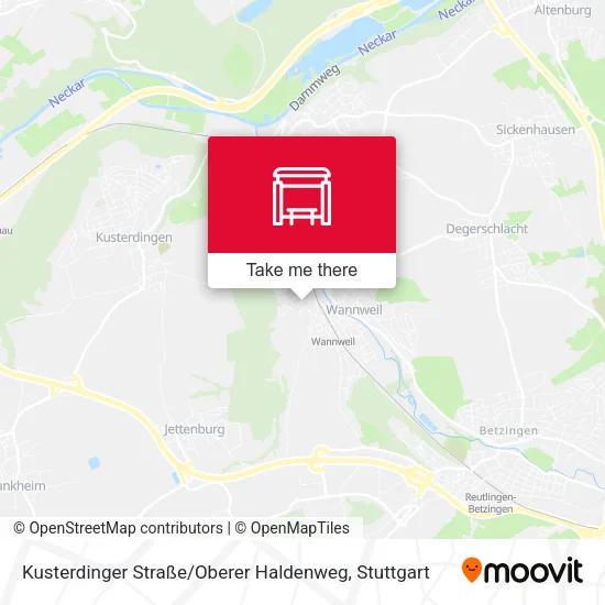 Карта Kusterdinger Straße / Oberer Haldenweg