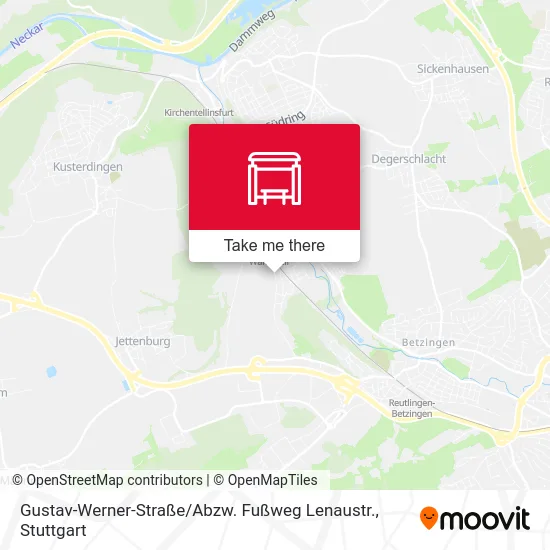 Карта Gustav-Werner-Straße / Abzw. Fußweg Lenaustr.
