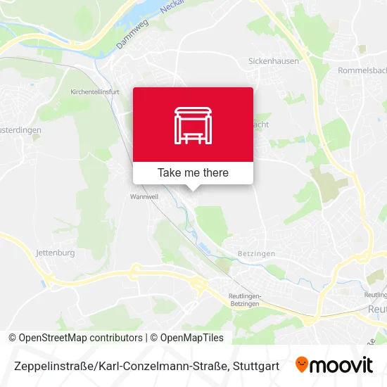 Карта Zeppelinstraße / Karl-Conzelmann-Straße