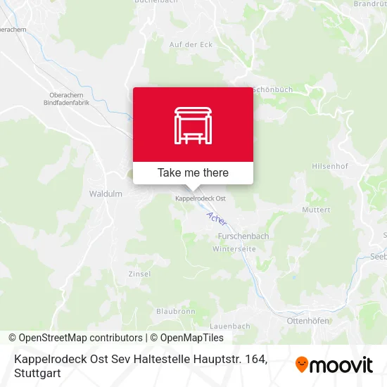 Карта Kappelrodeck Ost Sev Haltestelle Hauptstr. 164