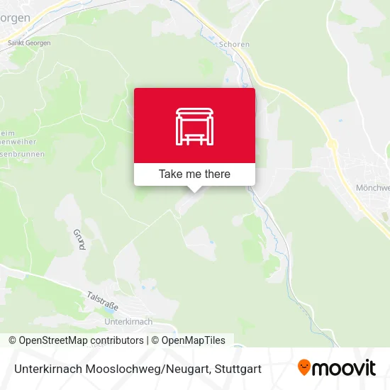 Карта Unterkirnach Mooslochweg / Neugart