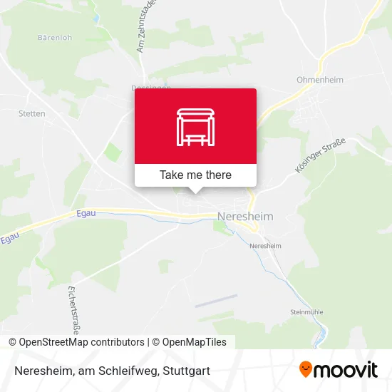 Карта Neresheim, am Schleifweg