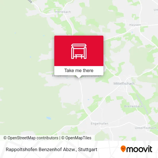 Карта Rappoltshofen Benzenhof Abzw.