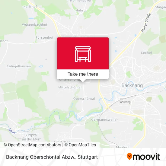 Карта Backnang Oberschöntal Abzw.