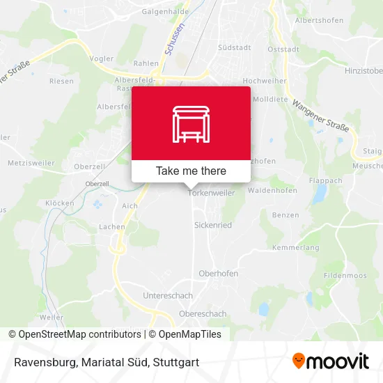 Карта Ravensburg, Mariatal Süd