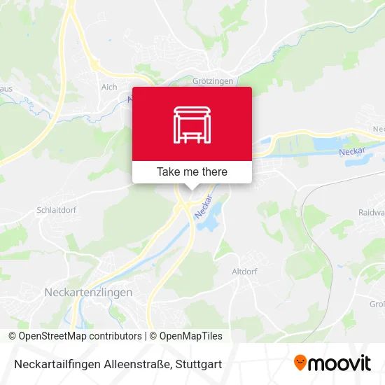 Карта Neckartailfingen Alleenstraße