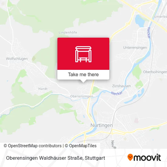 Карта Oberensingen Waldhäuser Straße