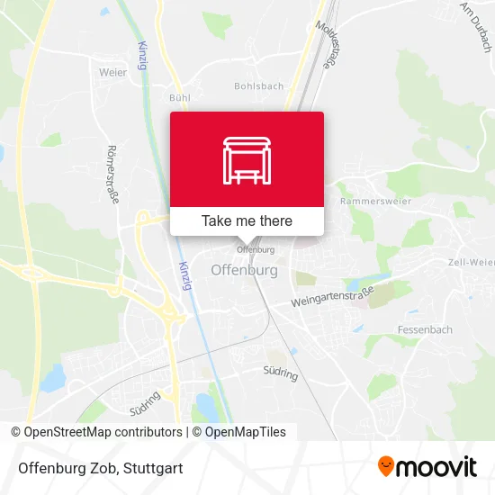 Карта Offenburg Zob