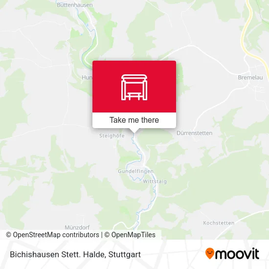 Карта Bichishausen Stett. Halde