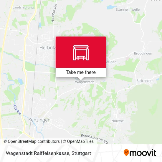 Карта Wagenstadt Raiffeisenkasse