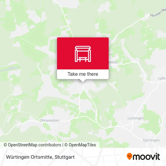 Карта Würtingen Ortsmitte