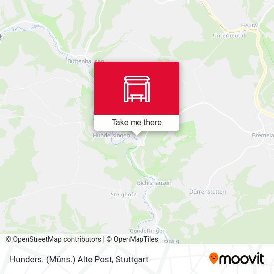 Карта Hunders. (Müns.) Alte Post