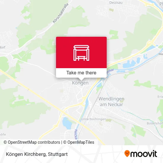 Карта Köngen Kirchberg