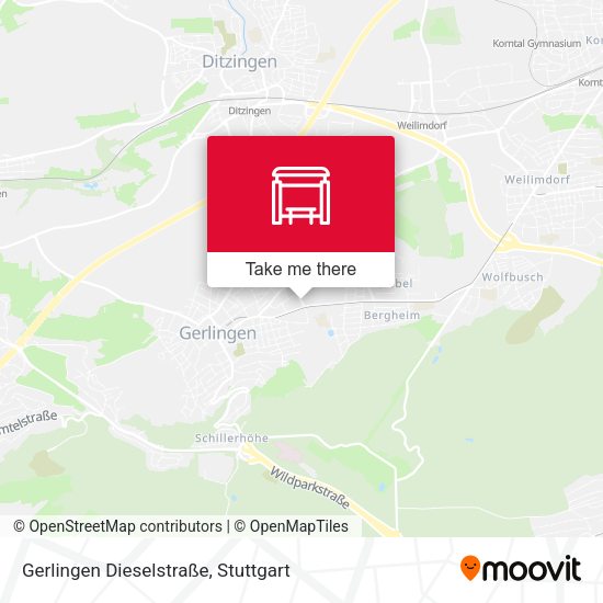 Карта Gerlingen Dieselstraße